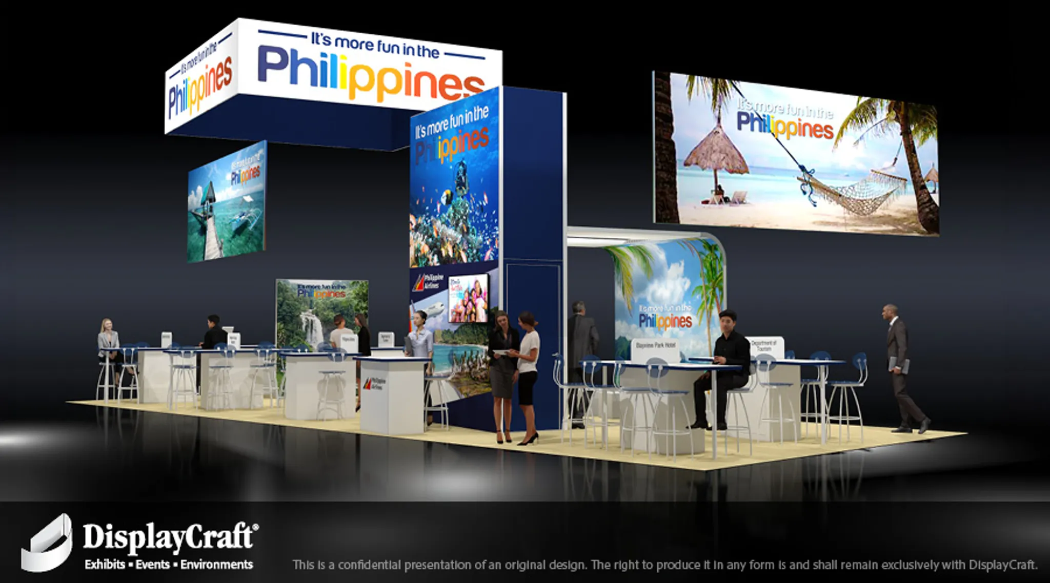 20x50 Island booth design by DisplayCraft